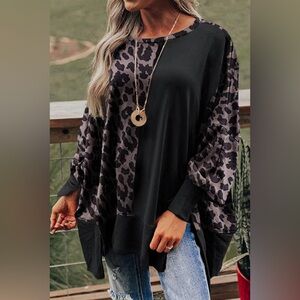 Leopard  Oversized Pullover